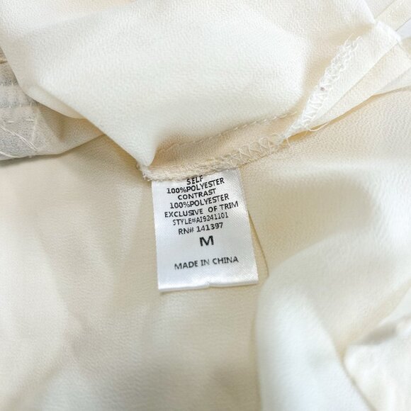 ASTR The Label Cream Sheer Beaded Bronze Tank Top Women’s Size Medium EUC - Picture 5 of 5